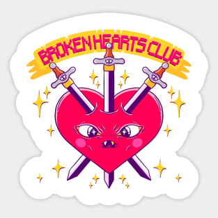 Broken Hearts Club Sticker